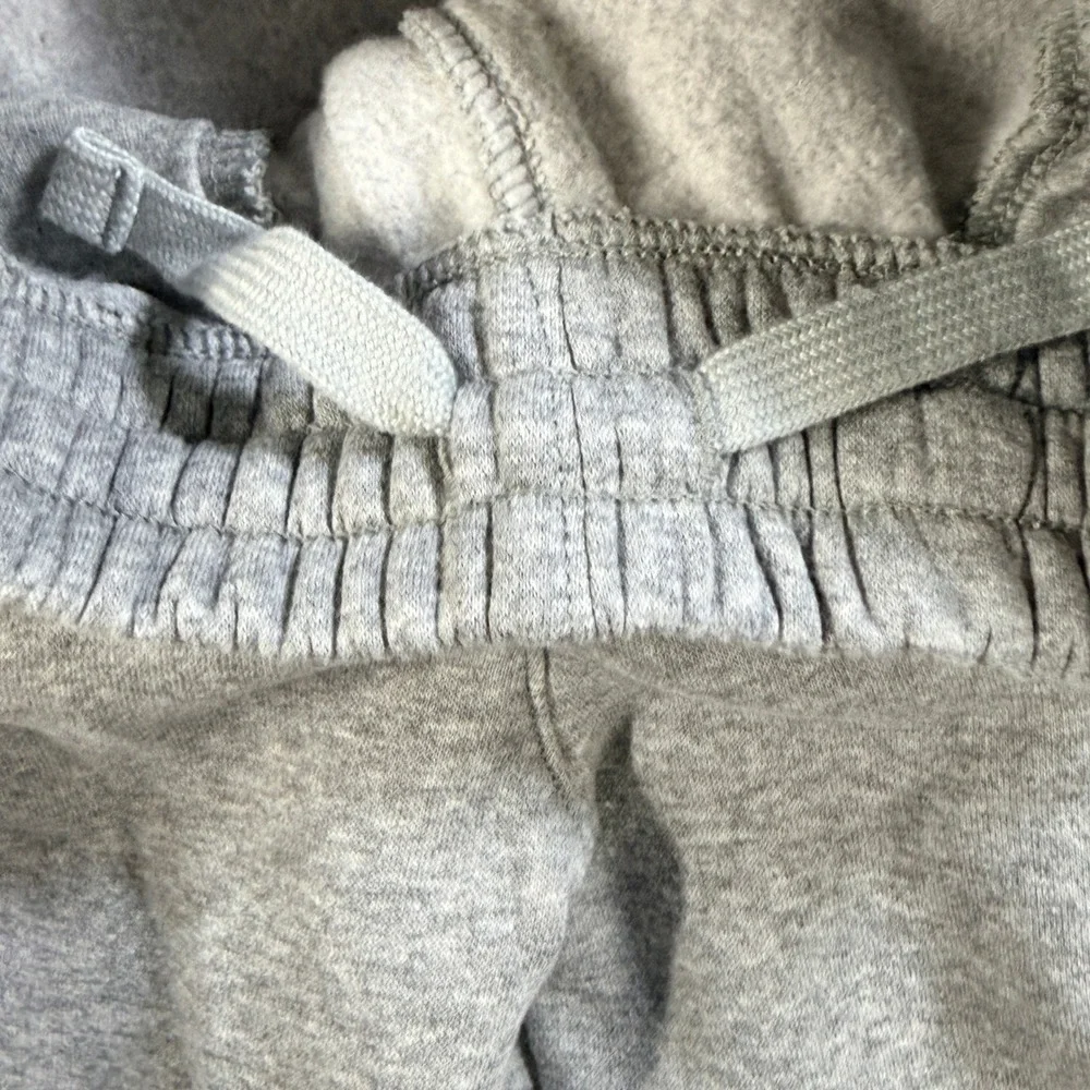 Nike‎ Kids Joggers Fleece Sweatpants Logo L Gray Cotton Blend Athletic